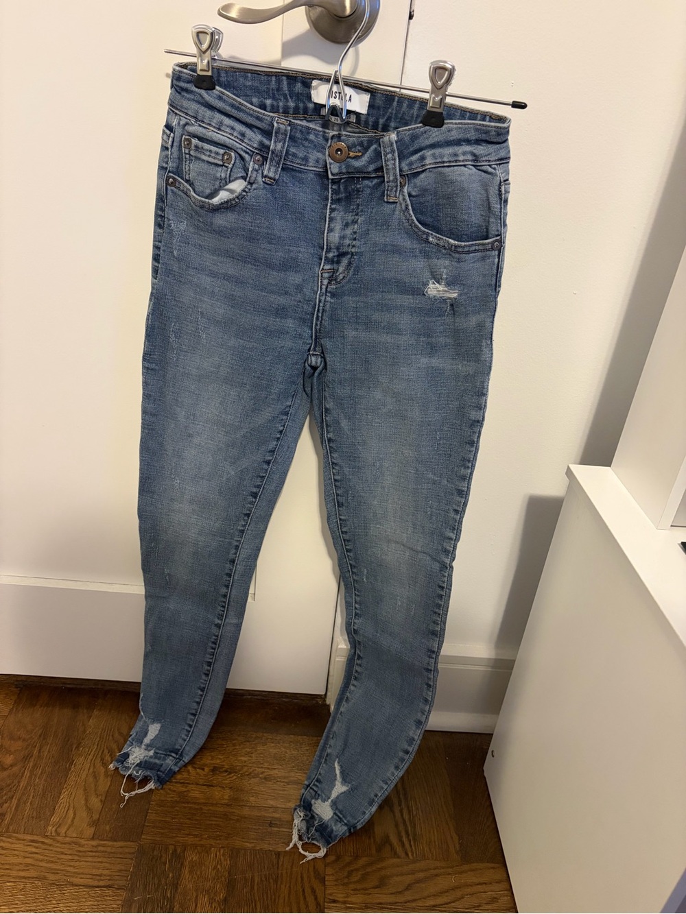 pistola Light Blue Distressed Skinny Jeans
